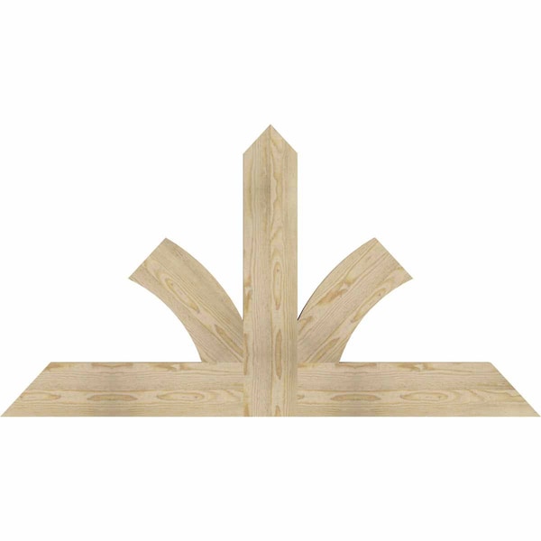 Ekena Millwork Richland Rough Sawn Timber Gable Bracket, Douglas Fir, 60"W x 32"H x 2"D x 6"F, 13/12 Pitch GBW060X32X0206RIC00RDF - main